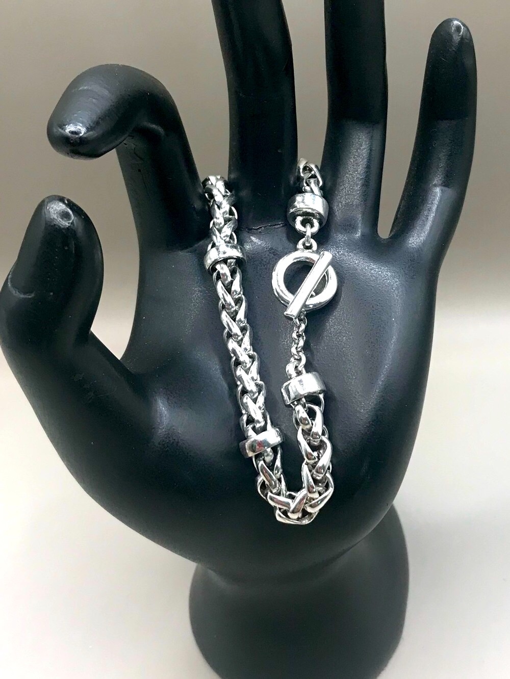 Lauren Ralph Lauren (LRL) Silver-Tone Wheat Chain Bracelet